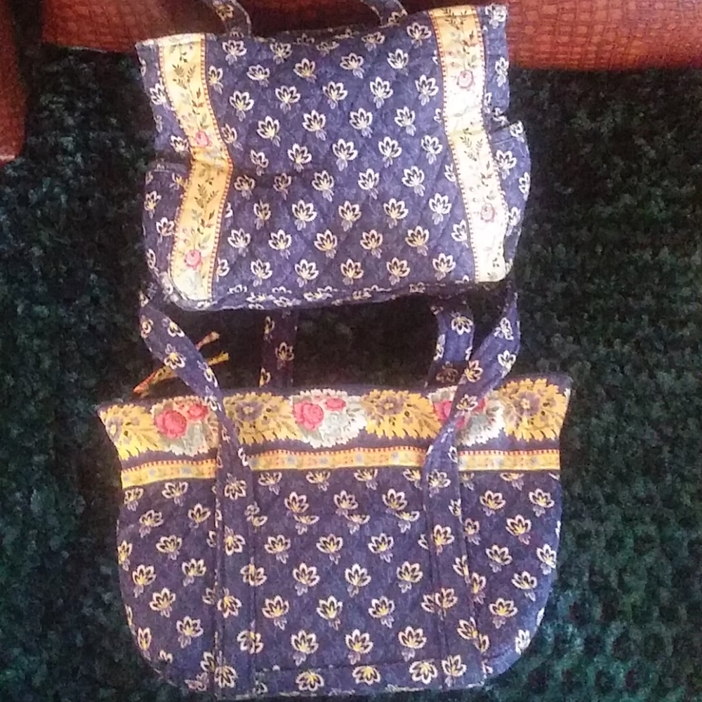 Vera Bradley Maison Blue 2 PC medium size Bag
